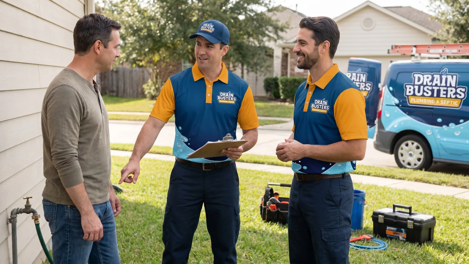 DrainBusters plumbing crew serving Mobile AL homes.