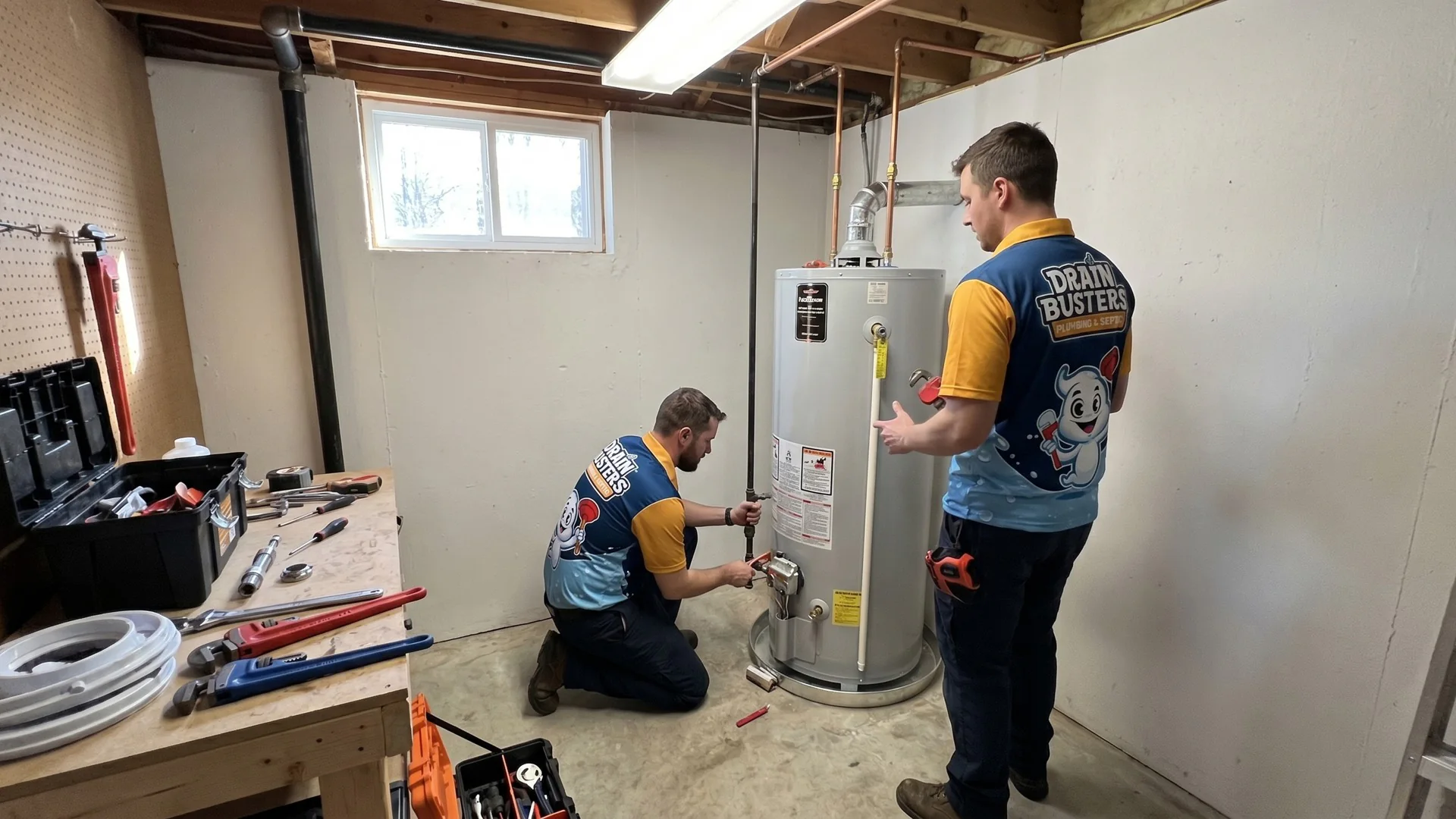 DrainBusters water heater installation service for tanked and tankless water heater decisions.