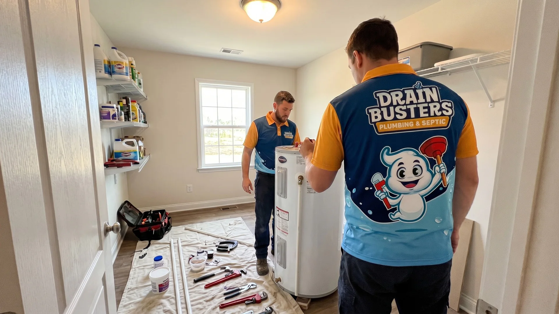 DrainBusters tanked water heater maintenance and repair service.